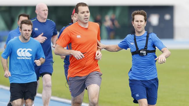 Various AFL media were invited to take on North Melbourne. Picture: Wayne Ludbey