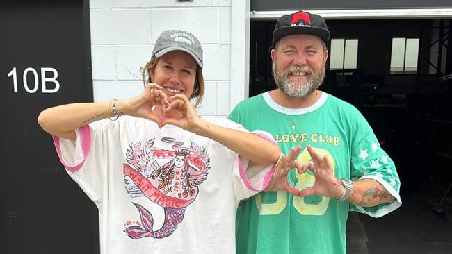 Husband and wife duo Ash Tardrew and Jason McDonnell of Gold Coast based clothing label Sabbi. Picture: Instagram