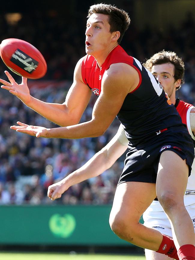 Sam Weideman’s development is critical to Melbourne’s fortunes. Picture: Michael Klein