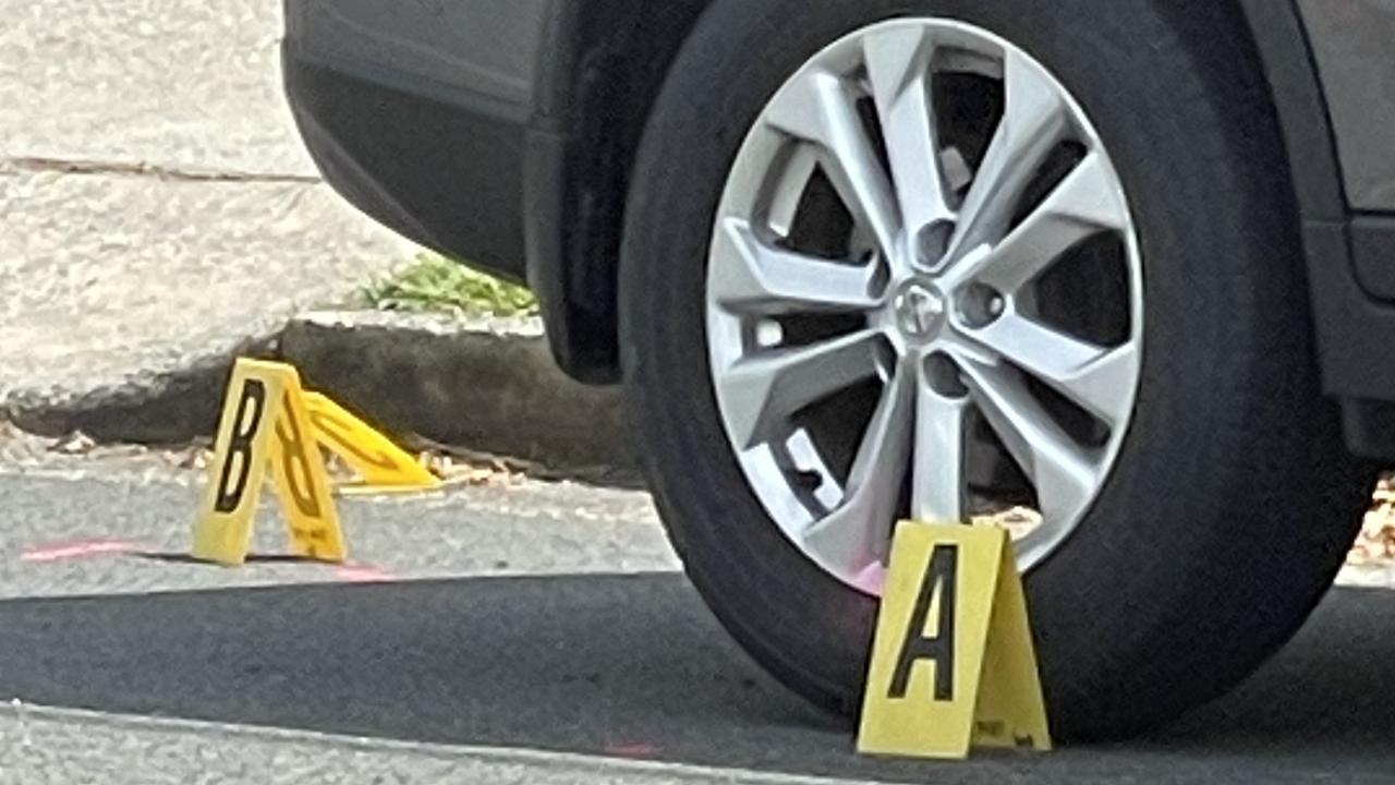 The scene where a 24-year-old Mackay man was fatally shot following a routine wellness check. Photo: Mitchell Dyer