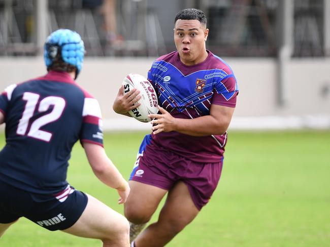 Mareeba v Mackay in the Aaron Payne Cup. Mareeba SHS, Narason Moorcroft-Kose. Picture: Shae Beplate.