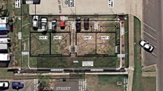 Site plan for the Arthur St units.