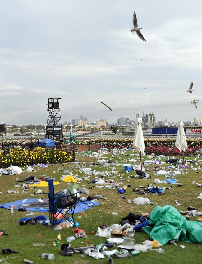 What the aftermath usually looks like at Flemington. One day the crowds will return.