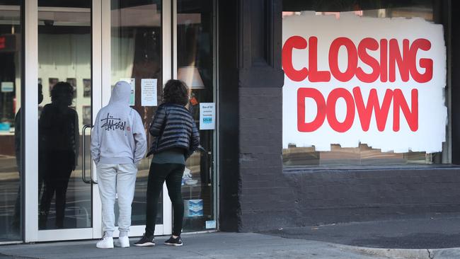 A closed store in Melbourne. Picture: David Crosling