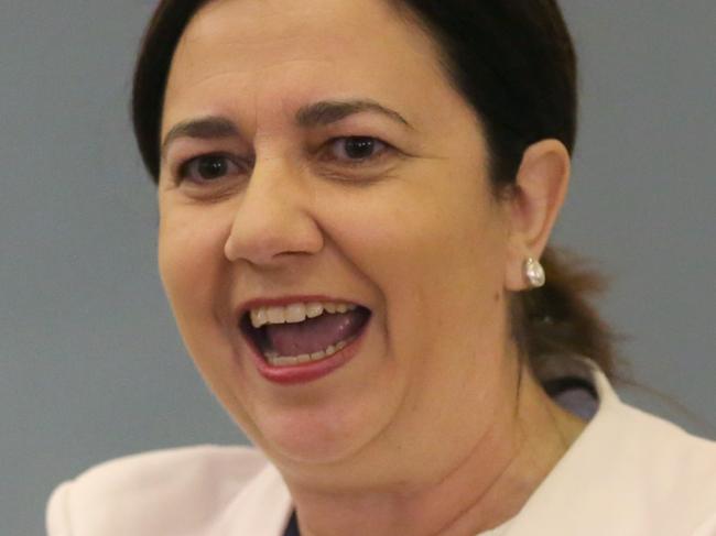 QLD Premier Annastacia Palaszczuk during question time in QLD Parliament. Pic Jono Searle.