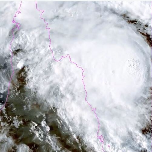 Tropical cyclone Niran could be upgraded to a category 3 system on Wednesday but is unlikely to cross the coast. Picture: Bureau of Meteorology