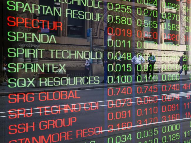 At the closing bell, the benchmark index, the S&amp;P/ASX200 sank 0.4 per cent, or 31.7 points, to 7780.2, while the broader All Ordinaries slipped a similar amount to 8036.7. Picture: NCA NewsWire/ Gaye Gerard