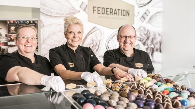 Federation Artisan Chocolate is in Easter egg production mode. Picture: EDDIE SAFARIK.