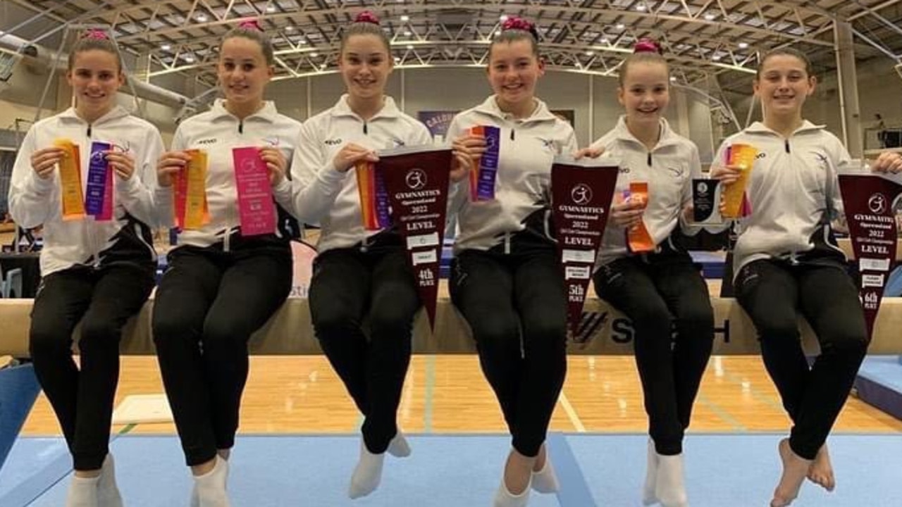 Sunshine Coast Gymnastics Academy talents Emily Griggs, Tatiana Holzheimer, Lily Sketcher, Casey Kemen, Addison Brown and Layla-Rose Tedge.