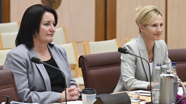 Meta vice president and global head of safety Antigone Davis and regional director of policy Mia Garlick were called back to the social media inquiry for an update on the social media giant’s position. Picture: NewsWire / Martin Ollman