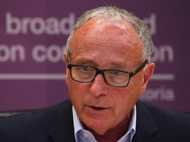 IBAC Commissioner Robert Redlich speaks during the Operation Watts public hearing in Melbourne, Monday, October 11, 2021. Operation Watts, a joint probe by the Independent Broad-based Anti-corruption Commission (IBAC) and the Victorian Ombudsman, will conduct public hearings into allegations of branch stacking by Labor MPs and their staff. (AAP Image/James Ross) NO ARCHIVING