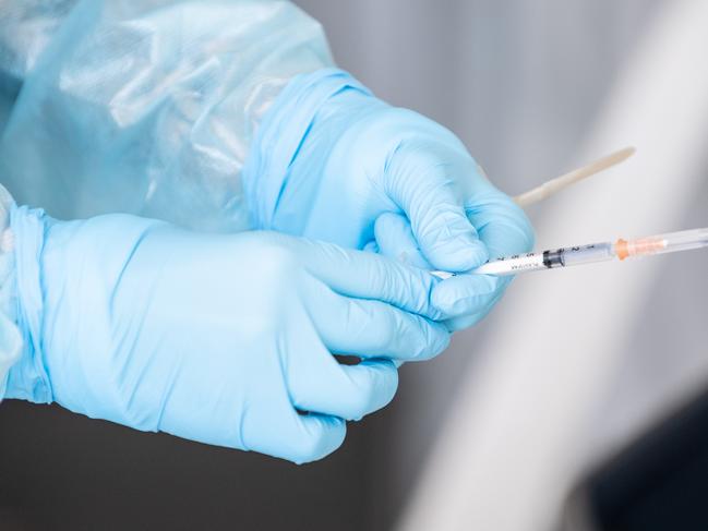 SYDNEY, AUSTRALIA - NewsWire Photos September 24, 2021: Prepared Pfizer Vaccines at the Drive-Through COVID-19 Vaccination Hub at Belmore Sports Ground, Sydney. Picture: NCA NewsWire / James Gourley