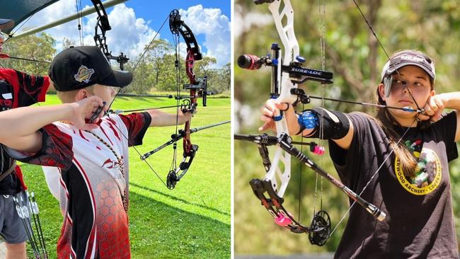 (L-R) Siblings Kye and Maddy Lockyer will represent the Sawtell Archers at Sydney Olympic Park. Picture: Supplied.