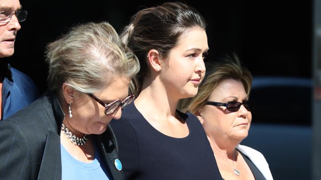 Ayla Cresswell, centre, has been permitted to use her deceased boyfriend’s sperm to have children. Picture: Annette Dew