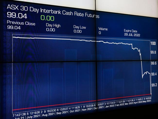 SYDNEY, AUSTRALIA - NEWSWIRE PHOTOS June 06 2022:  A general view of the digital boards at the ASX in Sydney. Picture NCA Newswire/ Gaye Gerard.