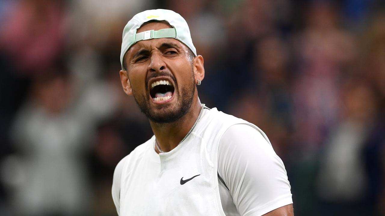 Nick Kyrgios is almost impossible to play against because of his on-court antics, according to Stefanos Tsitsipas. Picture: Shaun Botterill/Getty Images