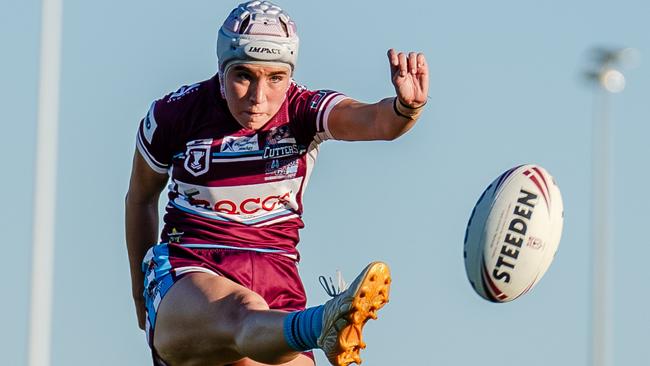 Mackay Cutters' Kayla Sheperd has reacted to the team's big win on the weekend. Picture: Contributed