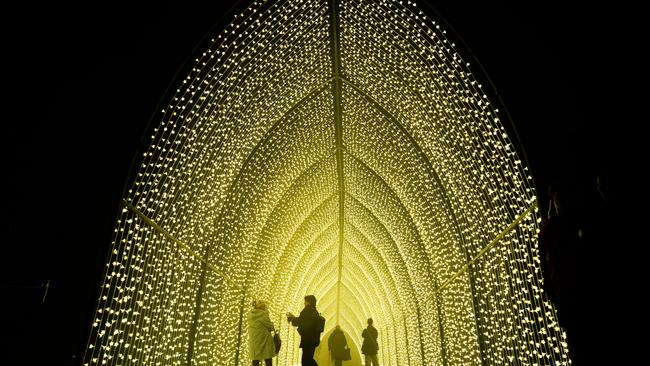 Lightscape at the Victorian Royal Botanic Gardens in Melbourne. Picture: Getty Images