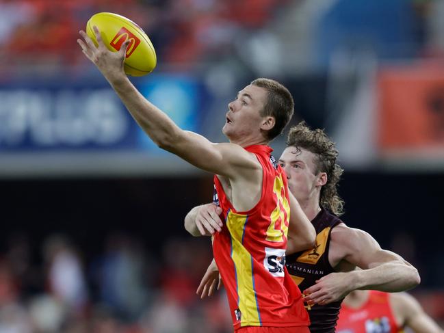 Suns utility Ethan Read has signed an extension on his contract to keep him on the Gold Coast until 2028. Picture: Russell Freeman/AFL Photos via Getty Images.