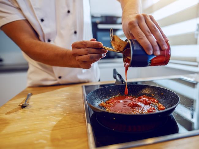 Tomato sauce can be made with canned tomatoes.