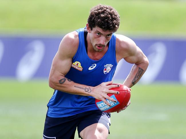 Western Bulldogs training at  Whitten Oval.  Tom Liberatore goes through his paces at training today   . Pic: Michael Klein