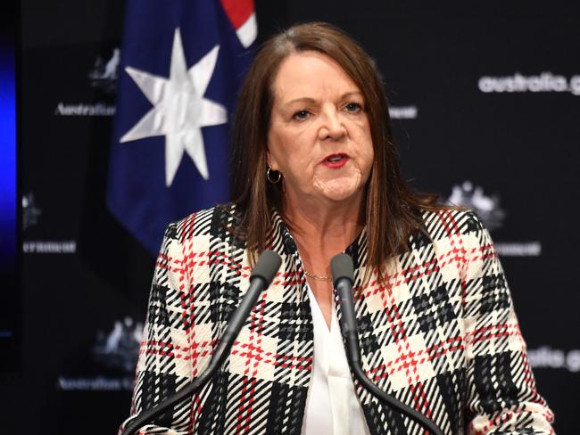 Chief Nursing Officer Alison McMillan urged anyone with cold or flu symptoms to stay at home and away from others. Picture: AAP