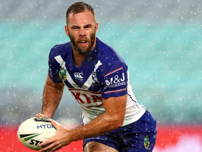Matt Frawley impressed in his NRL debut for the Bulldogs. Picture: Gregg Porteous