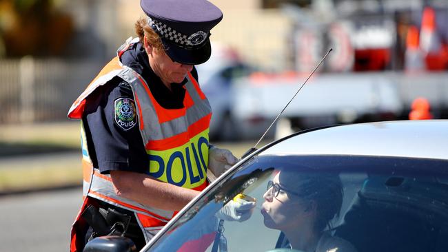 3/11/16 - SAPOL - random driver testing station on Military Road in TaperooStock pictures - file photos - SA Police SAPOL - RBT - drink driving - drug driving - drug testingPicture Simon Cross