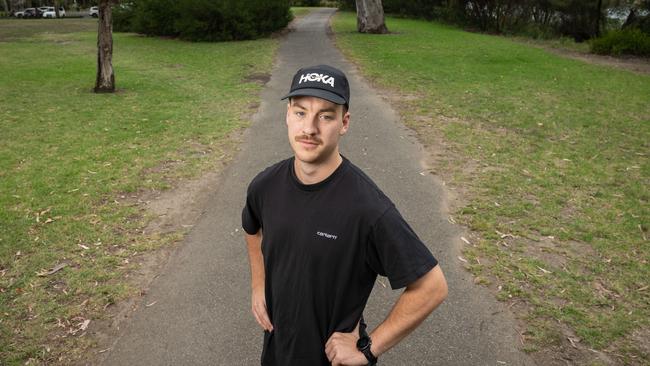 Robbie Gleeson is running 90km around Geelong's Barwon River on Saturday to raise money for Lifeline. Picture: Brad Fleet