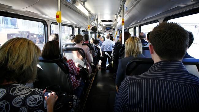 Passengers on the 206 bus service from the north shore to the CBD.