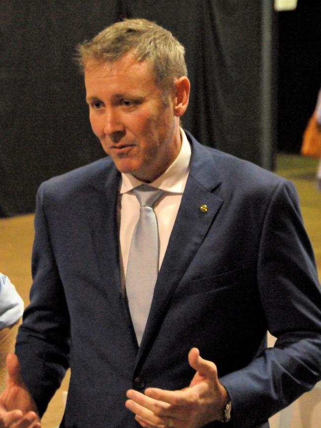 LNP's member for Groom Garth Hamilton at the launch of his 2022 election campaign at the Mills Precinct in Toowoomba.