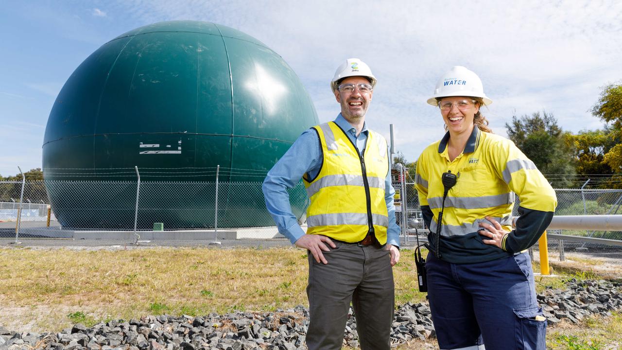 The Malabar Biomethane Plant takes methane gas produced by waste water which is passed through a digester. Picture: Max Mason-Hubers