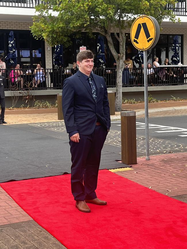 Phoenix Fackrell arrives at Urangan State High School formal.