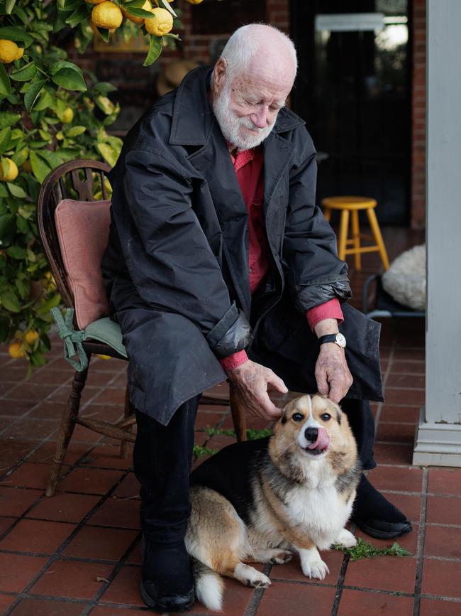 Phillip Adams at his country estate. Picture: Max Mason-Hubers