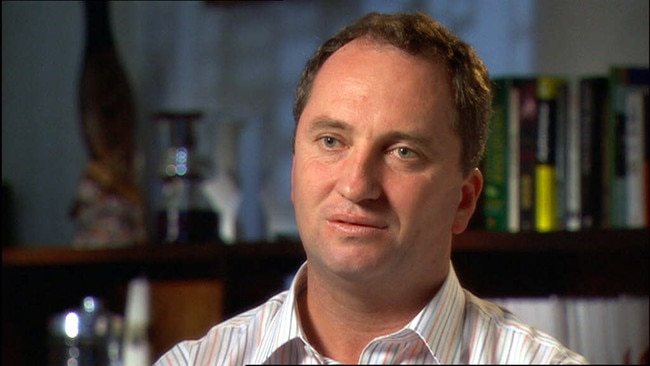 Then-senator Barnaby Joyce in a scene from ABC TV series Australian Story back in 2006.