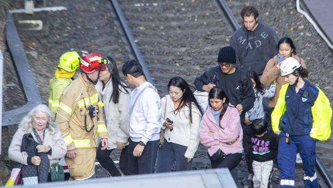 Paramedics, police, and NSW Fire and Rescue were called to the scene at Bulwara Rd in Pyrmont at about 11:45am. Picture: NewsWire / Jeremy Piper