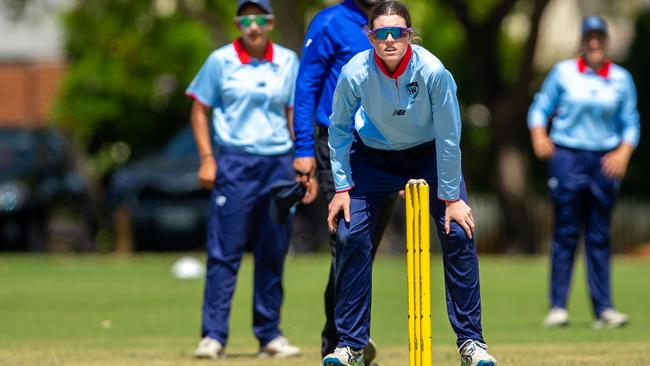 NSW Metro captain Claire Moore in the field at the Cricket Australia Under-19 National Female Cricket Championships in Perth, 6 December, 2022. Picture: Cricket Australia