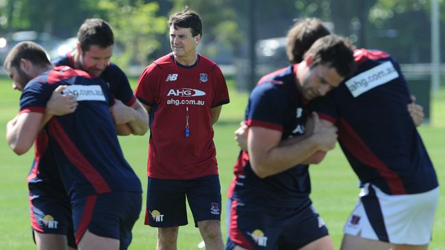 Roos during his first pre-season at Melbourne. Picture: Julian Smith