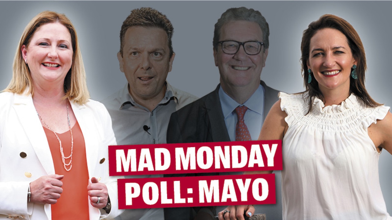 Rebekha Sharkie and Georgina Downer are battling for the seat of Mayo for the second time in less than a year. Sharkie became Centre Alliance's sole Lower House MP when the fledgling party was in the ascendancy under former leader Nick Xenophon — while Downer's father Alexander held Mayo for the Liberal Party from 1984 to 2008. Art: Rebecca Fletcher