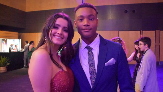 Georgia Vella and Arthur De Sousa at the Mackay State High School formal at the MECC, on Wednesday November 18. Picture: Zizi Averill
