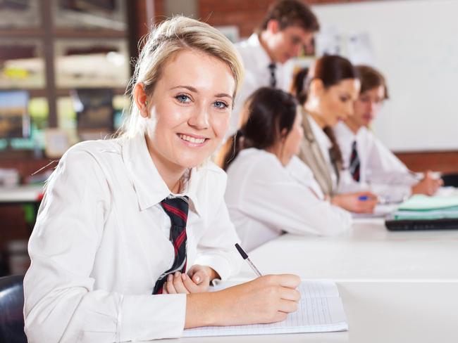 middle school girl sitting in classroom Picture: iStock