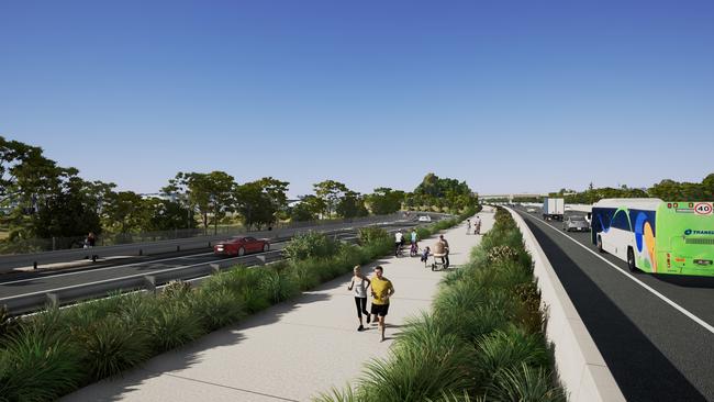 Another artist impression of the Coomera Connector (Second M1) on the Gold Coast.