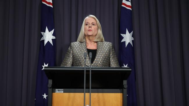 Home Affairs Minister Karen Andrews reiterated the Prime Minister’s message that Australian troops will help restore law and order. Picture: NCA NewsWire / Gary Ramage