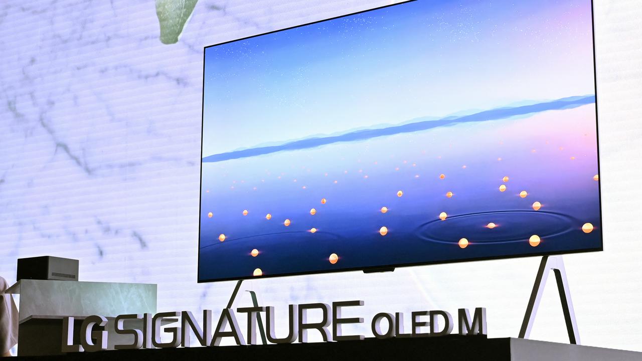 A 95 inch LG Signature OLED M television is seen at CES 2023. Picture: David Becker/ Getty Images North America/Getty Images via AFP