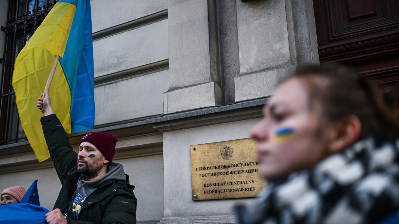 Ukrainian groups in Melbourne and Sydney have already held events to protest Russia’s recent aggression, while Ukrainian social media groups have been flooded with messages of concern and anger. Picture: Omar Marques/Getty Images.
