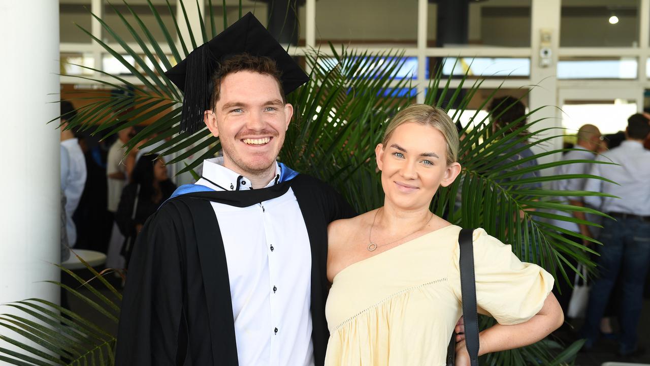 Murray Roache and Amma Roache at the James Cook University 2023 Graduation. Picture: Shae Beplate.