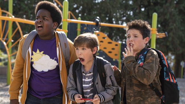 From left, Keith L. Williams, Jacob Tremblay and Brady Noon in a scene from the movie Good Boys. Supplied by Universal Pictures.