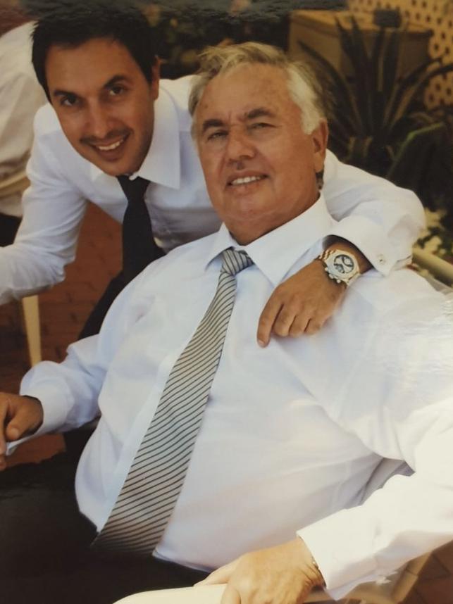 George with his late dad Arthur Karamalis: Picture: supplied