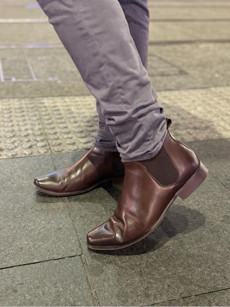 Julius Marlow Kick Boots in Mocha. Picture: Troy Nankervis