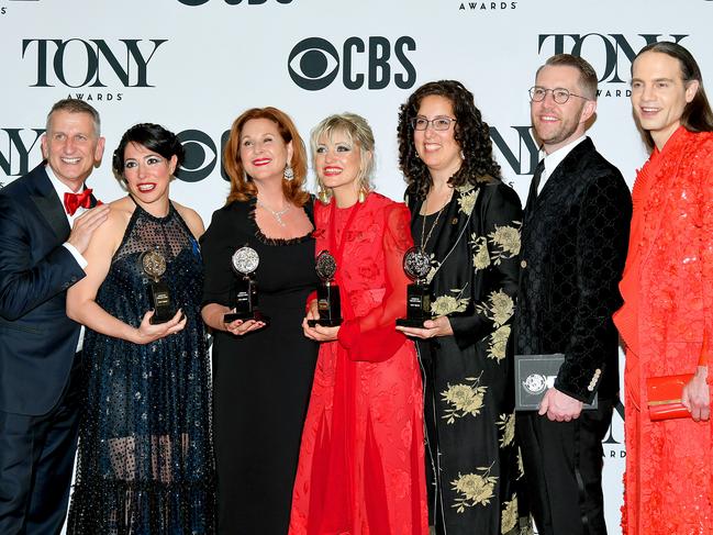 The team from Hadestown, winner of the award for Best Musical at the Tony Awards. Picture: Getty